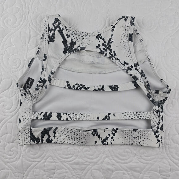 Savvi Fit XL Black and White Snake Print Sports Bra - Picture 4 of 7